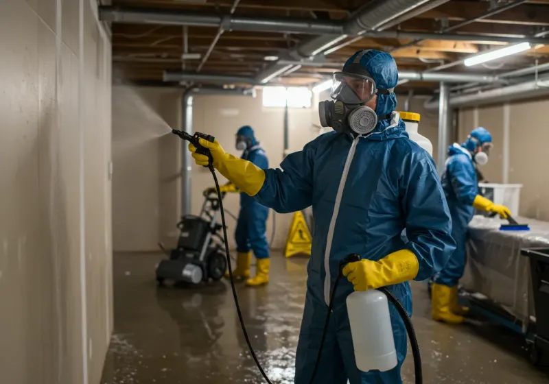 Basement Sanitization and Antimicrobial Treatment process in Dryden, VA