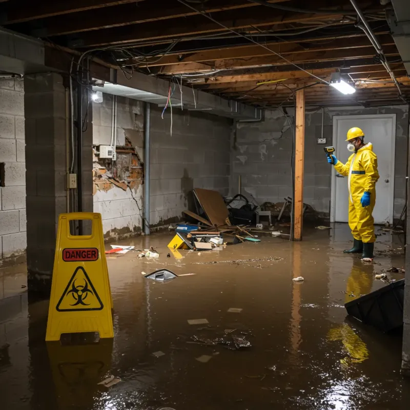 Flooded Basement Electrical Hazard in Dryden, VA Property